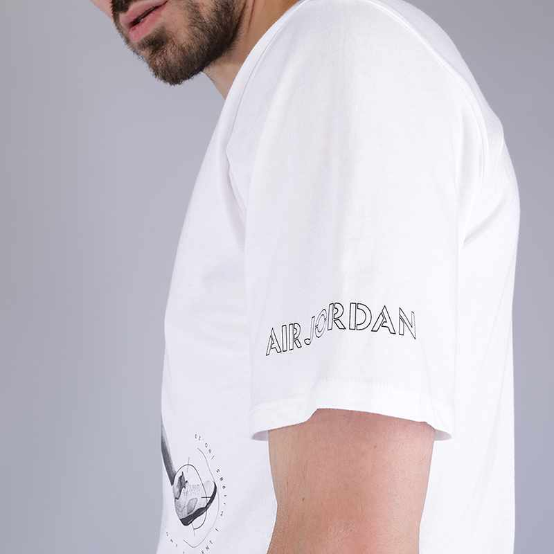 мужская белая футболка Jordan Retro 5 T-Shirt 864923-100 - цена, описание, фото 3